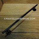 Lew's Hardware [51-002-105] Solid Brass Single Towel Bar - Square Bar - Matte Black Finish - 12" & 15" C/C - 18" L