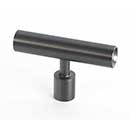 Lew's Hardware [71-111] Stainless Steel Cabinet T Knob - Black Stainless Series - Brushed Black Nickel Finish - 2" L