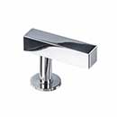 Lew&#39;s Hardware [21-101] Solid Brass Cabinet T Knob - Square Bar Series - Polished Chrome Finish - 1 3/4&quot; L
