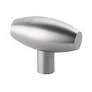 Lew&#39;s Hardware [10-105] Solid Brass Cabinet T Knob - Barrel Series - Brushed Nickel Finish - 1 1/2&quot; L