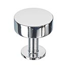 Lew's Hardware [21-001] Solid Brass Cabinet Knob - Disc Knob Series - Polished Chrome Finish - 1 1/8" Dia.