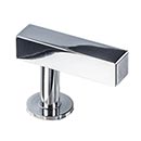 Lew's Hardware [21-101] Solid Brass Cabinet T Knob - Square Bar Series - Polished Chrome Finish - 1 3/4" L