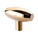 Lew's Hardware [40-105] Solid Brass Cabinet T Knob - Barrel Series - Polished Brass Finish - 1 1/2" L