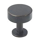 Lew's Hardware [61-001] Solid Brass Cabinet Knob - Disc Knob Series - Oil Rubbed Bronze Finish - 1 1/8" Dia.