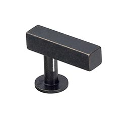 Lew&#39;s Hardware [61-101] Solid Brass Cabinet T Knob - Square Bar Series - Oil Rubbed Bronze Finish - 1 3/4&quot; L