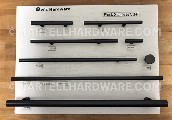 Lew's Hardware Black Stainless Round Bar Series Lew's Hardware Black Stainless Round Bar Series
