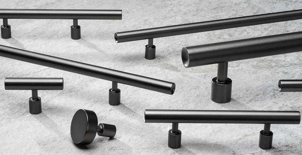 Lew's Hardware Black Stainless Round Bar Series