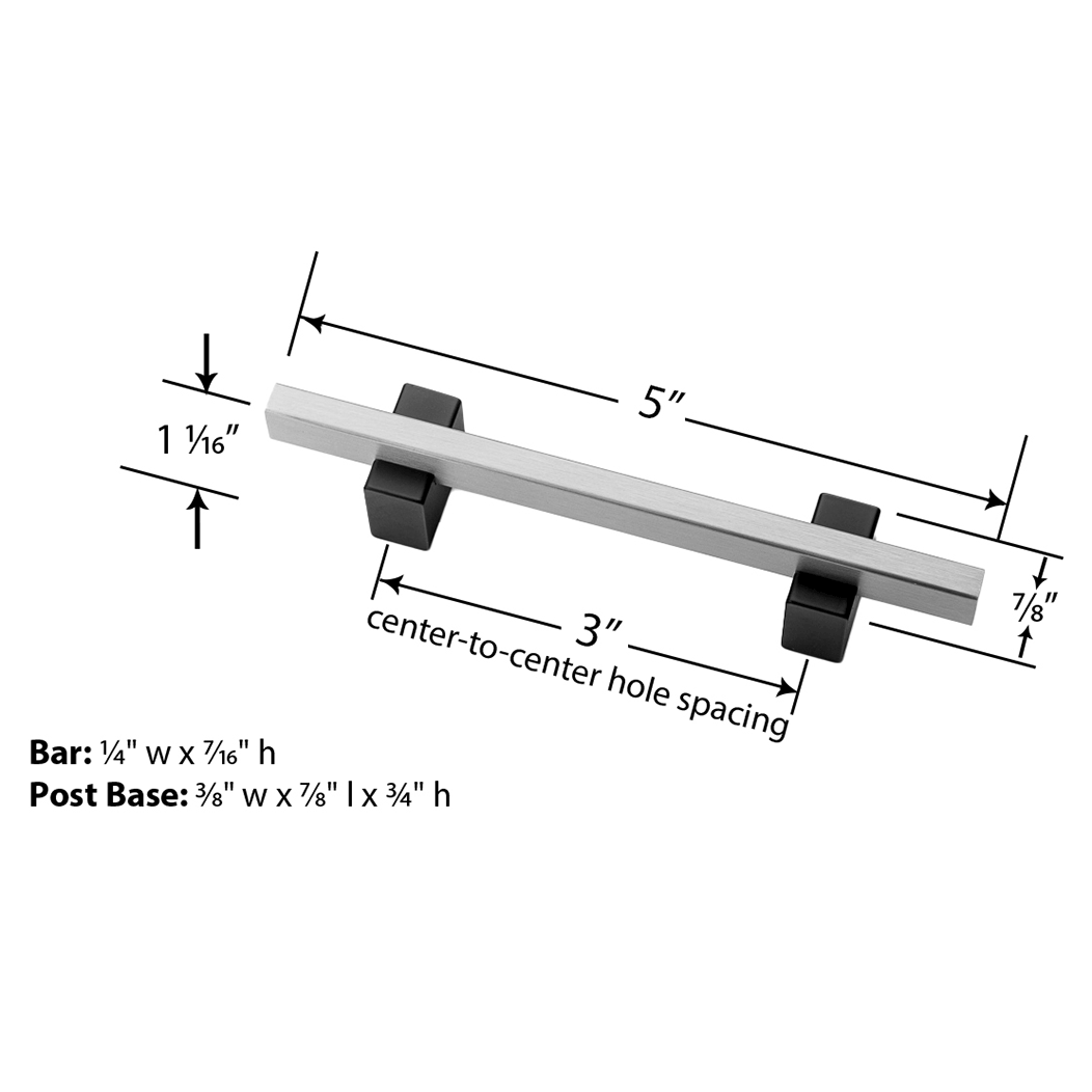 Lew's Hardware Two-Tone Cabinet Pull