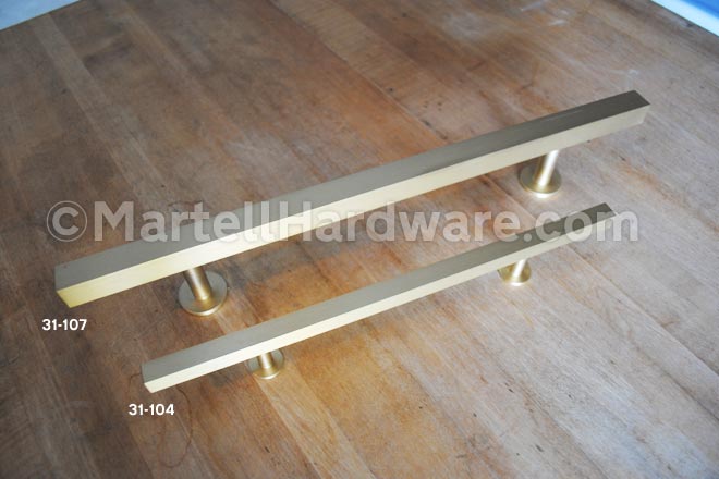 Lew's Hardware Brushed Brass Square Bar Series