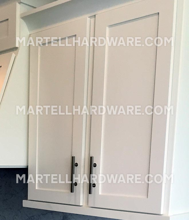 Brushed Nickel on Shaker Kitchen - Lew's Hardware