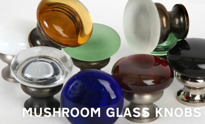Lew's Hardware Mushroom Glass Knobs