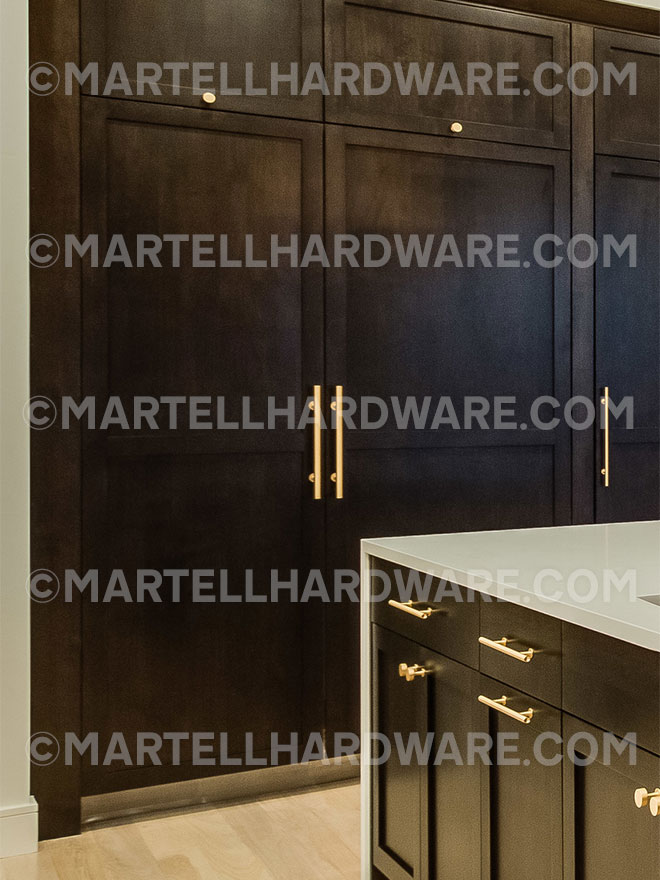 Lewis Dolin Brushed Brass Round Bar Series Hardware Lewis Dolin Brushed Brass Round Bar Series Hardware