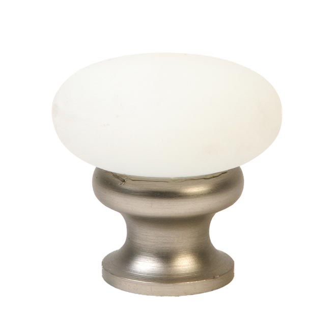 Lew's Hardware [39601] Glass Knob Mushroom Series Frosted