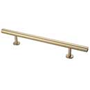 Lew's Hardware [31-118] Solid Brass Appliance/Door Pull Handle - Round Bar Series - Brushed Brass Finish - 9" C/C - 14" L