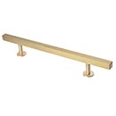 Lew&#39;s Hardware [31-107] Solid Brass Appliance/Door Pull Handle - Square Bar Series - Brushed Brass Finish - 9&quot; C/C - 14&quot; L
