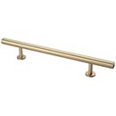 Lew&#39;s Hardware [31-118] Solid Brass Appliance/Door Pull Handle - Round Bar Series - Brushed Brass Finish - 9&quot; C/C - 14&quot; L