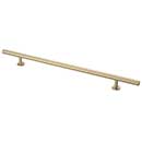 Lew's Hardware [31-117] Solid Brass Cabinet Pull Handle - Round Bar Series - Oversized - Brushed Brass Finish - 10" C/C - 14" L