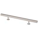 Lew's Hardware [11-104] Solid Brass Cabinet Pull Handle - Square Bar Series - Oversized - Brushed Nickel Finish - 6" C/C - 10 1/2" L