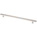 Lew's Hardware [11-105] Solid Brass Cabinet Pull Handle - Square Bar Series - Oversized - Brushed Nickel Finish - 12" & 15" C/C - 18" L