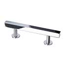 Lew's Hardware [21-102] Solid Brass Cabinet Pull Handle - Square Bar Series - Standard Size - Polished Chrome Finish - 3" C/C - 5" L