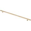 Lew's Hardware [31-106] Solid Brass Cabinet Pull Handle - Square Bar Series - Oversized - Brushed Brass Finish - 16" & 20" C/C - 24" L