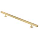 Lew's Hardware [31-108] Solid Brass Cabinet Pull Handle - Square Bar Series - Oversized - Brushed Brass Finish - 10" C/C - 14" L