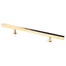 Lew's Hardware [41-104] Solid Brass Cabinet Pull Handle - Square Bar Series - Oversized - Polished Brass Finish - 6" C/C - 10 1/2" L