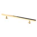 Lew&#39;s Hardware [41-108] Solid Brass Cabinet Pull Handle - Square Bar Series - Oversized - Polished Brass Finish - 10&quot; C/C - 14&quot; L