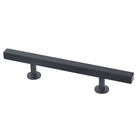 Lew&#39;s Hardware [51-103] Solid Brass Cabinet Pull Handle - Square Bar Series - Standard Size - Matte Black Finish - 3&quot; &amp; 96mm C/C - 7&quot; L
