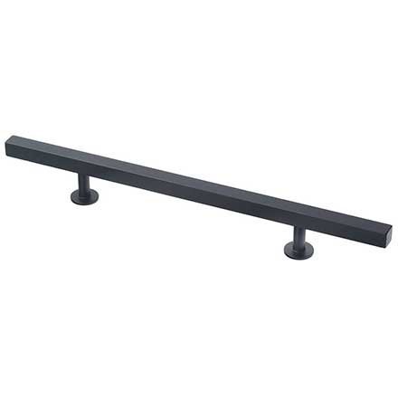 Lew&#39;s Hardware [51-104] Solid Brass Cabinet Pull Handle - Square Bar Series - Oversized - Matte Black Finish - 6&quot; C/C - 10 1/2&quot; L