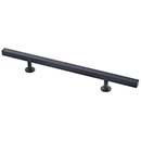 Lew's Hardware [51-104] Solid Brass Cabinet Pull Handle - Square Bar Series - Oversized - Matte Black Finish - 6" C/C - 10 1/2" L
