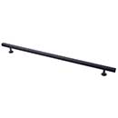 Lew&#39;s Hardware [51-105] Solid Brass Cabinet Pull Handle - Square Bar Series - Oversized - Matte Black Finish - 12&quot; &amp; 15&quot; C/C - 18&quot; L