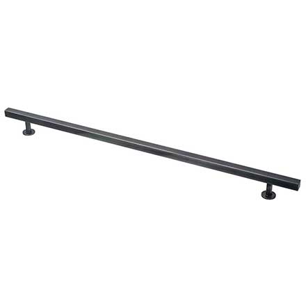 Lew's Hardware [61-105] Solid Brass Cabinet Pull Handle - Square Bar Series - Oversized - Oil Rubbed Bronze Finish - 12" &amp; 15" C/C - 18" L