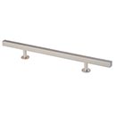 Lew's Hardware [11-104] Solid Brass Cabinet Pull Handle - Square Bar Series - Oversized - Brushed Nickel Finish - 6" C/C - 10 1/2" L