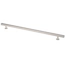 Lew's Hardware [11-105] Solid Brass Cabinet Pull Handle - Square Bar Series - Oversized - Brushed Nickel Finish - 12" & 15" C/C - 18" L