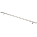 Lew's Hardware [11-106] Solid Brass Cabinet Pull Handle - Square Bar Series - Oversized - Brushed Nickel Finish - 16" & 20" C/C - 24" L
