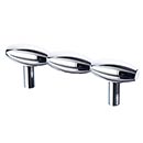 Lew's Hardware [20-102] Solid Brass Cabinet Pull Handle - Barrel Series - Standard Size - Polished Chrome Finish - 3" C/C - 4 1/2" L