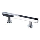 Lew&#39;s Hardware [21-102] Solid Brass Cabinet Pull Handle - Square Bar Series - Standard Size - Polished Chrome Finish - 3&quot; C/C - 5&quot; L