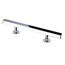 Lew's Hardware [21-103] Solid Brass Cabinet Pull Handle - Square Bar Series - Standard Size - Polished Chrome Finish - 3" & 96mm C/C - 7" L
