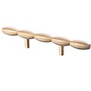 Lew's Hardware [30-103] Solid Brass Cabinet Pull Handle - Barrel Series - Standard Size - Brushed Brass Finish - 3" C/C - 7 1/2" L