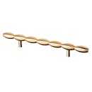Lew's Hardware [30-104] Solid Brass Cabinet Pull Handle - Barrel Series - Oversized - Brushed Brass Finish - 6" C/C - 10 1/2" L