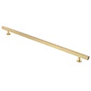 Lew's Hardware [31-105] Solid Brass Cabinet Pull Handle - Square Bar Series - Oversized - Brushed Brass Finish - 12" & 15" C/C - 18" L