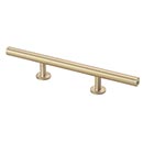 Lew&#39;s Hardware [31-113] Solid Brass Cabinet Pull Handle - Round Bar Series - Standard Size - Brushed Brass Finish - 3&quot; C/C - 7&quot; L