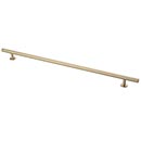 Lew&#39;s Hardware [31-115] Solid Brass Cabinet Pull Handle - Round Bar Series - Oversized - Brushed Brass Finish - 15&quot; C/C - 18&quot; L