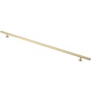 Lew&#39;s Hardware [31-116] Solid Brass Cabinet Pull Handle - Round Bar Series - Oversized - Brushed Brass Finish - 20&quot; C/C - 24&quot; L