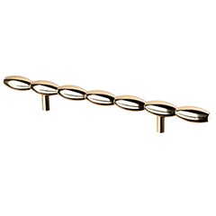 Lew&#39;s Hardware [40-104] Solid Brass Cabinet Pull Handle - Barrel Series - Oversized - Polished Brass Finish - 6&quot; C/C - 10 1/2&quot; L