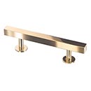 Lew&#39;s Hardware [41-102] Solid Brass Cabinet Pull Handle - Square Bar Series - Standard Size - Polished Brass Finish - 3&quot; C/C - 5&quot; L