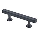 Lew&#39;s Hardware [51-102] Solid Brass Cabinet Pull Handle - Square Bar Series - Standard Size - Matte Black Finish - 3&quot; C/C - 5&quot; L