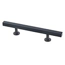 Lew's Hardware [51-103] Solid Brass Cabinet Pull Handle - Square Bar Series - Standard Size - Matte Black Finish - 3" & 96mm C/C - 7" L