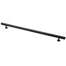 Lew's Hardware [51-105] Solid Brass Cabinet Pull Handle - Square Bar Series - Oversized - Matte Black Finish - 12" & 15" C/C - 18" L